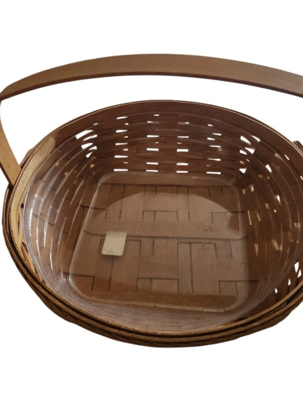 Longaberger Round Pie Basket w/ Plastic Protector